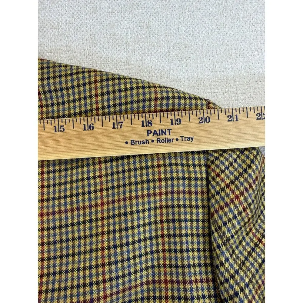 Hart Schaffner Marx Mens 46L Brown Loro Piana Cashmere Houndstooth Blazer Jacket